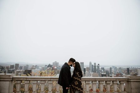 Montreal surprise proposal photographer; Surprise marriage proposal photographer MTL; Chalet du Mont Royal surprise proposal; Harleen and Mehtab's Montreal marriage proposal; John KOO Photography; Kondiaronk Belvedere surprise proposal photographer