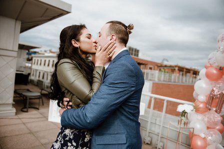 Hotel Saint Sulpice Montreal; Montreal Proposal photographer; Montreal Proposal photography; Montreal Surprise proposal photographer; Montreal wedding photographer; Meggy and Satnislav’s surprise proposal, Old Montreal surprise proposal photo