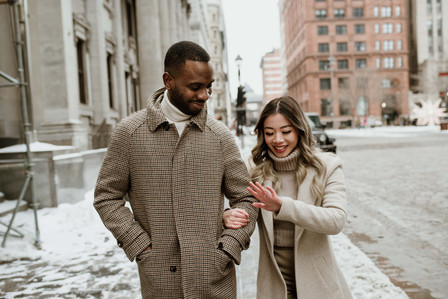 Biana Rosa singer; Ed Sheeran Perfect cover; John KOO Photography; Leon Bridges Beyond cover; MTL surprise marriage proposal photo; Montreal Surprise proposal photographer; Nelligan hotel reception venue; Notre Dame Basilica surprise proposal; Old MTL