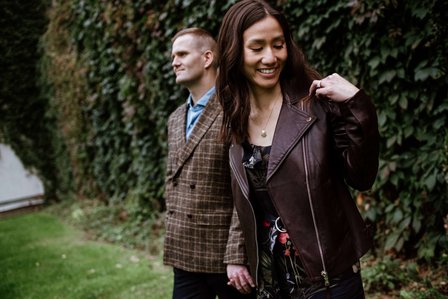 Adrien Bochereau and Vivien Gaumand; Fall Autumn photo shoot; Jessica and Chris's Montreal engagement photographer; John KOO Photography; L'ombre des Cosmos; Louis-Guy Roy; Montreal Pre-Wedding photographer; Montreal wedding Photographer; Old Montreal por