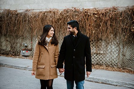 Carré Saint-Louis marriage proposal photo; Komal and Vishal's surprise proposal; Montreal surprise photographer; Plateau Mont-Royal surprise proposal; Square Saint-Louis surprise proposal photo