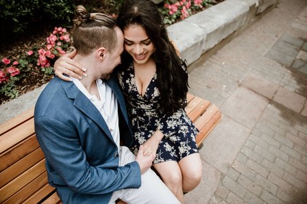 Hotel Saint Sulpice Montreal; Montreal Proposal photographer; Montreal Proposal photography; Montreal Surprise proposal photographer; Montreal wedding photographer; Meggy and Satnislav’s surprise proposal, Old Montreal surprise proposal photo