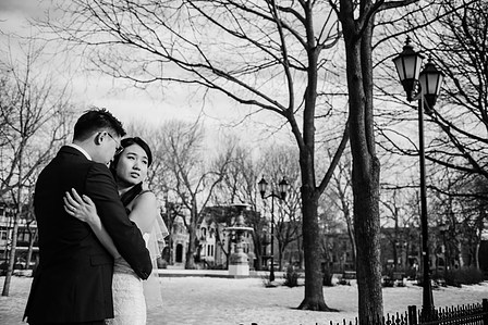 Montreal prewedding photographer, Montreal winter engagement photographer, wedding portraits, engagement photos