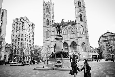 Montreal surprise proposal photographer, LGBTQ+ surprise proposal in Montreal, Old Montreal surprise proposal, destination surprise proposal, World trade centre proposal