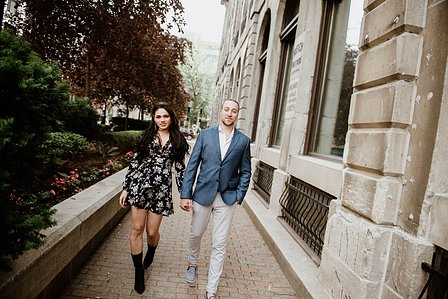 Hotel Saint Sulpice Montreal; Montreal Proposal photographer; Montreal Proposal photography; Montreal Surprise proposal photographer; Montreal wedding photographer; Meggy and Satnislav’s surprise proposal, Old Montreal surprise proposal photo