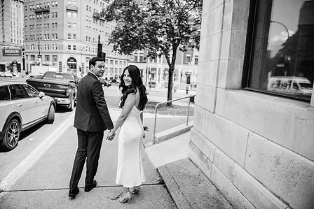 Montreal wedding photographer, Montreal elopement photographer, Notary Mona Salehi Notaire wedding mariage, Covid wedding, Old Montreal wedding photos