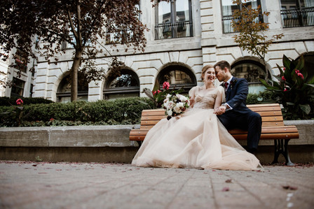 Corinne and Maxime's wedding; John KOO Photography; Les Enfants Terribles MTL wedding; Montreal Jewish wedding photographer; Montreal wedding Photographer; Old Montreal wedding portraits; Square Victoria wedding photos