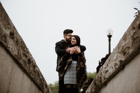 Montreal surprise proposal photographer; Surprise marriage proposal photographer MTL; Chalet du Mont Royal surprise proposal; Harleen and Mehtab's Montreal marriage proposal; John KOO Photography; Kondiaronk Belvedere surprise proposal photographer
