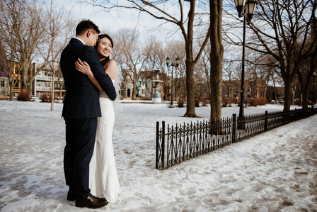 Montreal prewedding photographer, Montreal winter engagement photographer, wedding portraits, engagement photos