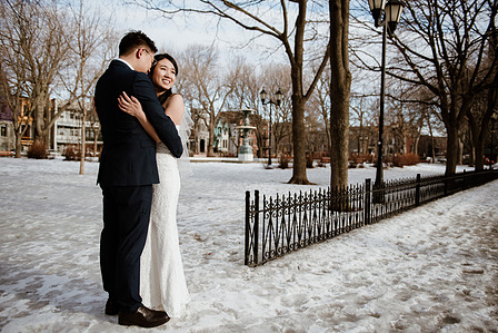 Montreal prewedding photographer, Montreal winter engagement photographer, wedding portraits, engagement photos