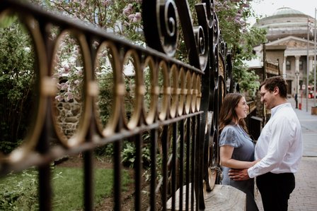 Old Montreal Engagement Photo, Montreal Engagement Photo, Montreal Pre-Wedding photographer, Montreal wedding Photographer, Danielle and Andrew's MTL engagement photographer, Tommy Cafe Montreal, Le Petit Dep Montreal