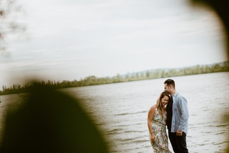 Montreal Engagement Photographer, Montreal wedding Photographer, Kim and Marc Olivier's engagement shoot; Montreal Engagement Photo, RécréoParc, Sainte-Catherine, QC, Sunset engagement photo; MTL engagement photo by the water