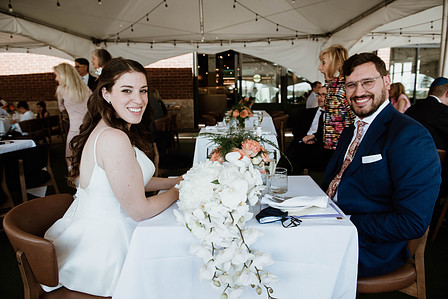 Danielle and Andrew's wedding; First look; John KOO Photography; Ketubah signing; Montreal Jewish wedding; Montreal Jewish wedding photographer; Shaare Zion Congregation; Table 51 restaurant MTL