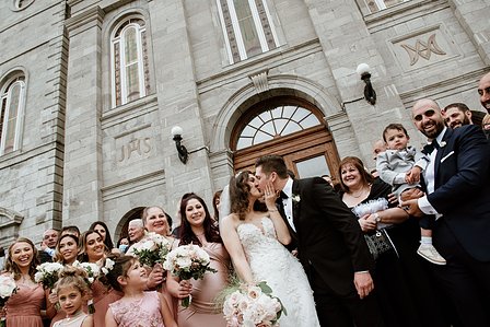 Montreal wedding photographer; John KOO Photography; Lubov and Jonathan's wedding; Montreal wedding photo; Prima Luna restaurant reception hall; St. Rose of Lima church Laval; wedding photography; Église Sainte-Rose-de-Lima Laval