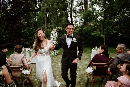 Montreal wedding Photographer; Montreal wedding photo; Carrie Ma officiant; Charlotte Flannery MUA hair stylist; FSEV wedding officiant; Jamie and Newton's wedding; John KOO Photography; Kristina Chan desserts; Longueuil wedding; Oxide design florist