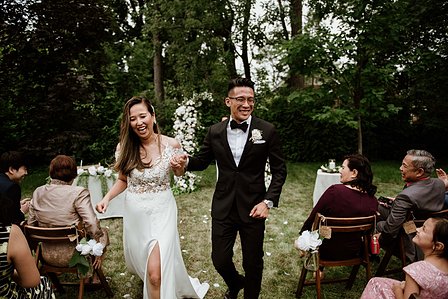 Montreal wedding Photographer; Montreal wedding photo; Carrie Ma officiant; Charlotte Flannery MUA hair stylist; FSEV wedding officiant; Jamie and Newton's wedding; John KOO Photography; Kristina Chan desserts; Longueuil wedding; Oxide design florist