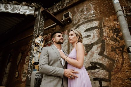 Wedding photographer in Montreal, prewedding engagement photographer, Basin Peel Montreal, Urban couple’s portrait session, engagement photos