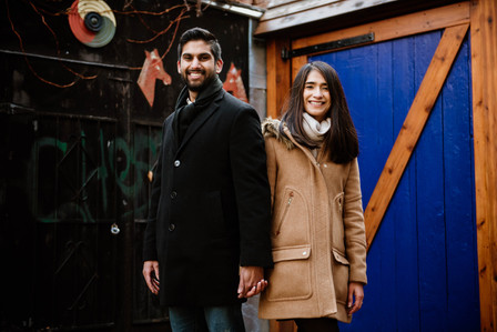 Carré Saint-Louis marriage proposal photo; Komal and Vishal's surprise proposal; Montreal surprise photographer; Plateau Mont-Royal surprise proposal; Square Saint-Louis surprise proposal photo