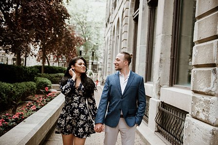 Hotel Saint Sulpice Montreal; Montreal Proposal photographer; Montreal Proposal photography; Montreal Surprise proposal photographer; Montreal wedding photographer; Meggy and Satnislav’s surprise proposal, Old Montreal surprise proposal photo