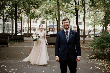 Corinne and Maxime's wedding; John KOO Photography; Les Enfants Terribles MTL wedding; Montreal Jewish wedding photographer; Montreal wedding Photographer; Old Montreal wedding portraits; Square Victoria wedding photos
