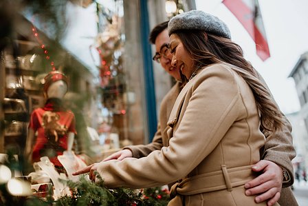 Montreal surprise marriage proposal photographer; Notre Dame Basilica surprise proposal; Old Montreal surprise proposal photographer; Rachel and Justin's Montreal surprise proposal photographer; She said yes; Winter surprise proposal Montreal