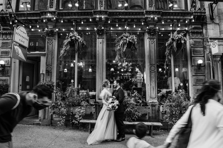 Corinne and Maxime's wedding; John KOO Photography; Les Enfants Terribles MTL wedding; Montreal Jewish wedding photographer; Montreal wedding Photographer; Old Montreal wedding portraits; Square Victoria wedding photos