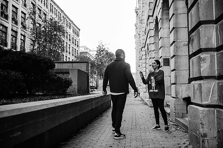 John KOO Photography; Marriage proposal MTL photo; Montreal Surprise proposal photographer; Old Montreal Surprise Proposal; Preet and Danny's Montreal surprise proposal photographer