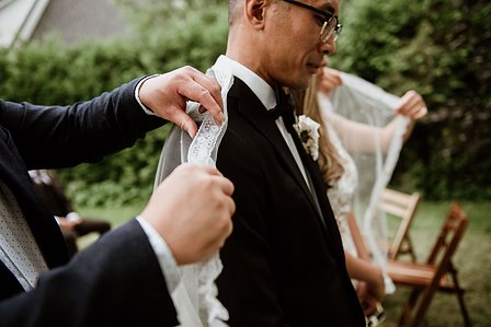Montreal wedding Photographer; Montreal wedding photo; Carrie Ma officiant; Charlotte Flannery MUA hair stylist; FSEV wedding officiant; Jamie and Newton's wedding; John KOO Photography; Kristina Chan desserts; Longueuil wedding; Oxide design florist