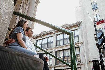 Old Montreal Engagement Photo, Montreal Engagement Photo, Montreal Pre-Wedding photographer, Montreal wedding Photographer, Danielle and Andrew's MTL engagement photographer, Tommy Cafe Montreal, Le Petit Dep Montreal
