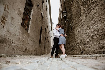 Old Montreal Engagement Photo, Montreal Engagement Photo, Montreal Pre-Wedding photographer, Montreal wedding Photographer, Danielle and Andrew's MTL engagement photographer, Tommy Cafe Montreal, Le Petit Dep Montreal