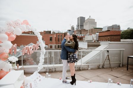 Hotel Saint Sulpice Montreal; Montreal Proposal photographer; Montreal Proposal photography; Montreal Surprise proposal photographer; Montreal wedding photographer; Meggy and Satnislav’s surprise proposal, Old Montreal surprise proposal photo