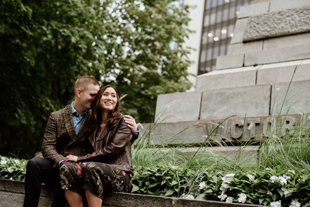 Adrien Bochereau and Vivien Gaumand; Fall Autumn photo shoot; Jessica and Chris's Montreal engagement photographer; John KOO Photography; L'ombre des Cosmos; Louis-Guy Roy; Montreal Pre-Wedding photographer; Montreal wedding Photographer; Old Montreal por