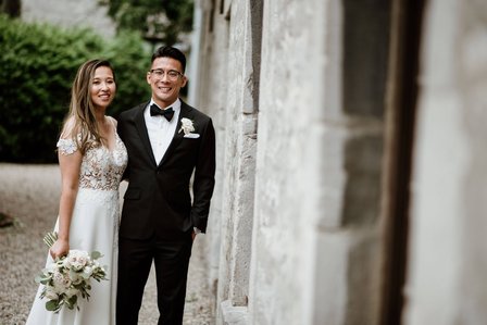 Montreal wedding Photographer; Montreal wedding photo; Carrie Ma officiant; Charlotte Flannery MUA hair stylist; FSEV wedding officiant; Jamie and Newton's wedding; John KOO Photography; Kristina Chan desserts; Longueuil wedding; Oxide design florist