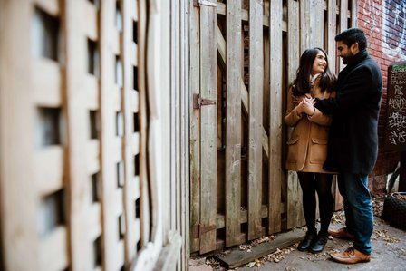 Carré Saint-Louis marriage proposal photo; Komal and Vishal's surprise proposal; Montreal surprise photographer; Plateau Mont-Royal surprise proposal; Square Saint-Louis surprise proposal photo