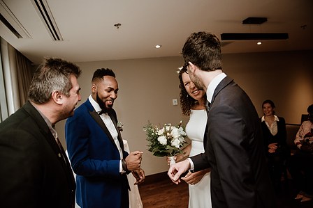 Montreal Wedding photographer, William Gray Hotel wedding, Old Montreal wedding, Intimate wedding, interracial marriage, winter wedding, first look, JohnKOOphotography