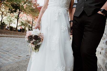 Chateau Ramezay wedding venue photo Montreal, Courtyard wedding. Montreal wedding photographer, Melanie and Robert's Montreal elopement photographer. Melanie and Robert's Montreal wedding, Montreal Wedding Photography.