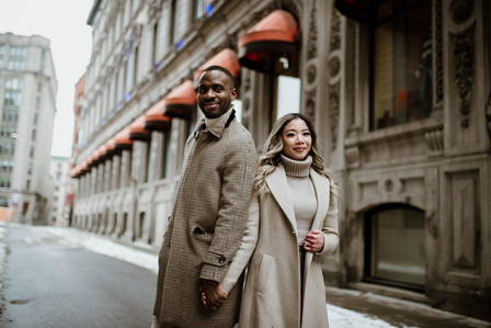 Biana Rosa singer; Ed Sheeran Perfect cover; John KOO Photography; Leon Bridges Beyond cover; MTL surprise marriage proposal photo; Montreal Surprise proposal photographer; Nelligan hotel reception venue; Notre Dame Basilica surprise proposal; Old MTL