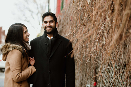 Carré Saint-Louis marriage proposal photo; Komal and Vishal's surprise proposal; Montreal surprise photographer; Plateau Mont-Royal surprise proposal; Square Saint-Louis surprise proposal photo