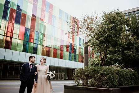 Corinne and Maxime's wedding; John KOO Photography; Les Enfants Terribles MTL wedding; Montreal Jewish wedding photographer; Montreal wedding Photographer; Old Montreal wedding portraits; Square Victoria wedding photos