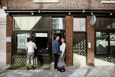 Montreal wedding Photographer, Old Montreal Engagement Photo, Camellia Sinensis, Montreal Engagement Photo, Montreal Pre-Wedding photographer, Gohar and Kosta's MTL engagement photographer