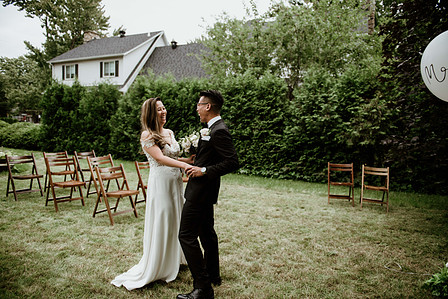 Montreal wedding Photographer; Montreal wedding photo; Carrie Ma officiant; Charlotte Flannery MUA hair stylist; FSEV wedding officiant; Jamie and Newton's wedding; John KOO Photography; Kristina Chan desserts; Longueuil wedding; Oxide design florist