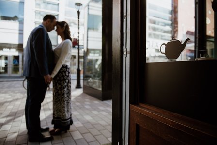 Montreal wedding Photographer, Old Montreal Engagement Photo, Camellia Sinensis, Montreal Engagement Photo, Montreal Pre-Wedding photographer, Gohar and Kosta's MTL engagement photographer