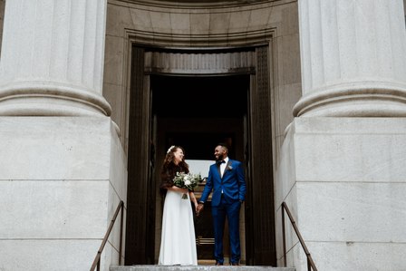 Montreal Wedding photographer, William Gray Hotel wedding, Old Montreal wedding, Intimate wedding, interracial marriage, winter wedding, first look, JohnKOOphotography