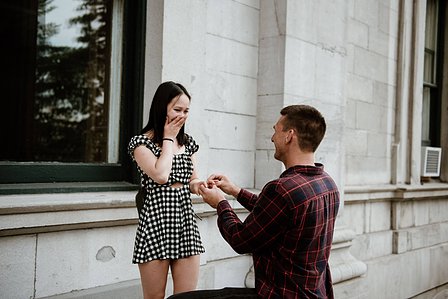 John KOO Photography; Montreal surprise proposal photography; Montreal wedding Photographer; Proposal photographer; She said yes; Teresa and Kevin's Montreal surprise proposal photographer; surprise proposal photography Old Montreal