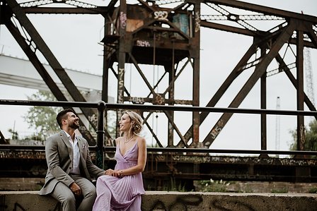 Wedding photographer in Montreal, prewedding engagement photographer, Basin Peel Montreal, Urban couple’s portrait session