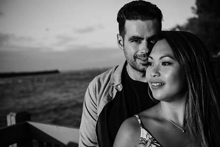 Montreal Engagement Photographer, Montreal wedding Photographer, Kim and Marc Olivier's engagement shoot; Montreal Engagement Photo, RécréoParc, Sainte-Catherine, QC, Sunset engagement photo; MTL engagement photo by the water