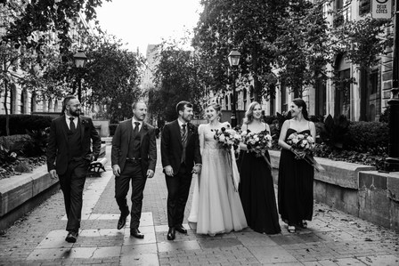Corinne and Maxime's wedding; John KOO Photography; Les Enfants Terribles MTL wedding; Montreal Jewish wedding photographer; Montreal wedding Photographer; Old Montreal wedding portraits; Square Victoria wedding photos