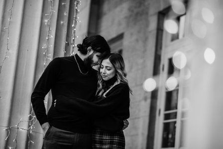 Montreal couple's anniversary portrait photoshoot, High school sweethearts photography, Montreal Portrait photographer, Old Montreal photo session