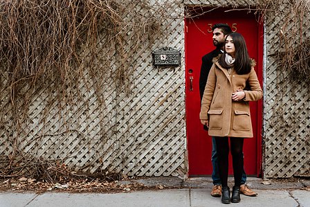 Carré Saint-Louis marriage proposal photo; Komal and Vishal's surprise proposal; Montreal surprise photographer; Plateau Mont-Royal surprise proposal; Square Saint-Louis surprise proposal photo