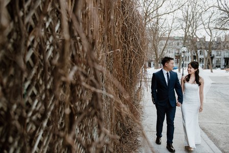Montreal prewedding photographer, Montreal winter engagement photographer, wedding portraits, engagement photos